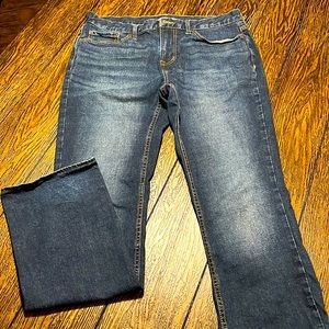 Mens Old Navy dark wash bootcut build-in flex 34x34